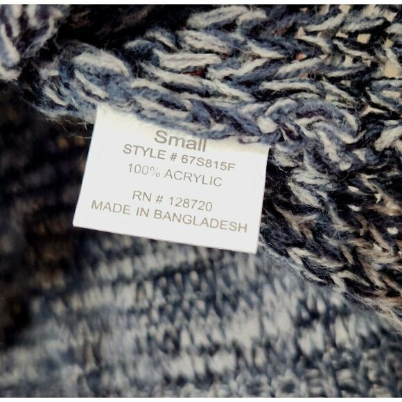 Anthroplogie Quinn Blue Gray Ombre Open Knit Long-Sleeved Sweater Size Small - Picture 11 of 12